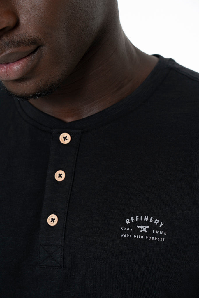 Henley T-Shirt _ 141367 _ Black