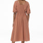 Textured Midi Dress _ 141416 _ Orange