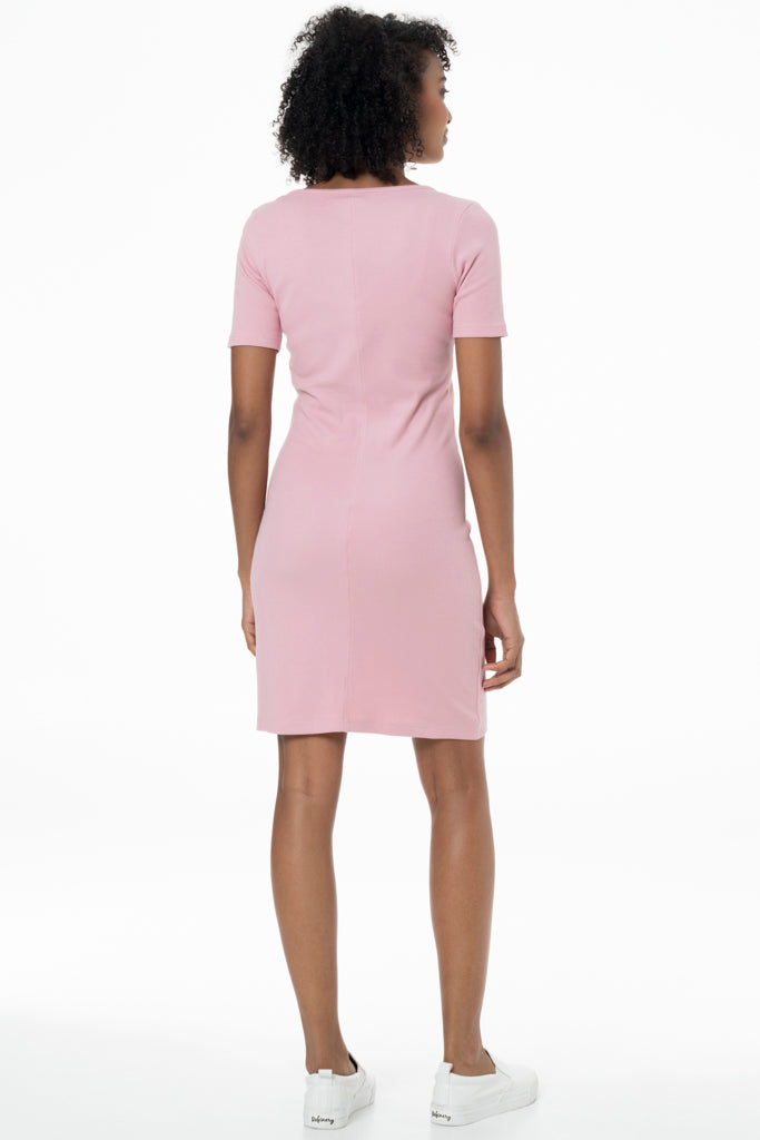 Ribbed Bodycon Dress _ 141392 _ Pink