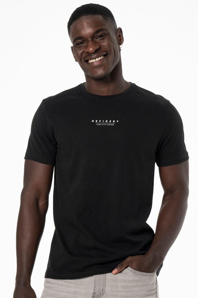 Branded T-Shirt _ 140507 _ Black from REFINERY – Refinery