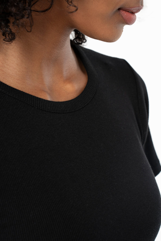 Ribbed T-Shirt _ 141556 _ Black