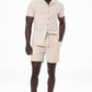 Textured Shorts _ 140171 _ Beige