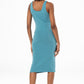 Corset Detail Bodycon Dress _ 141394 _ Blue