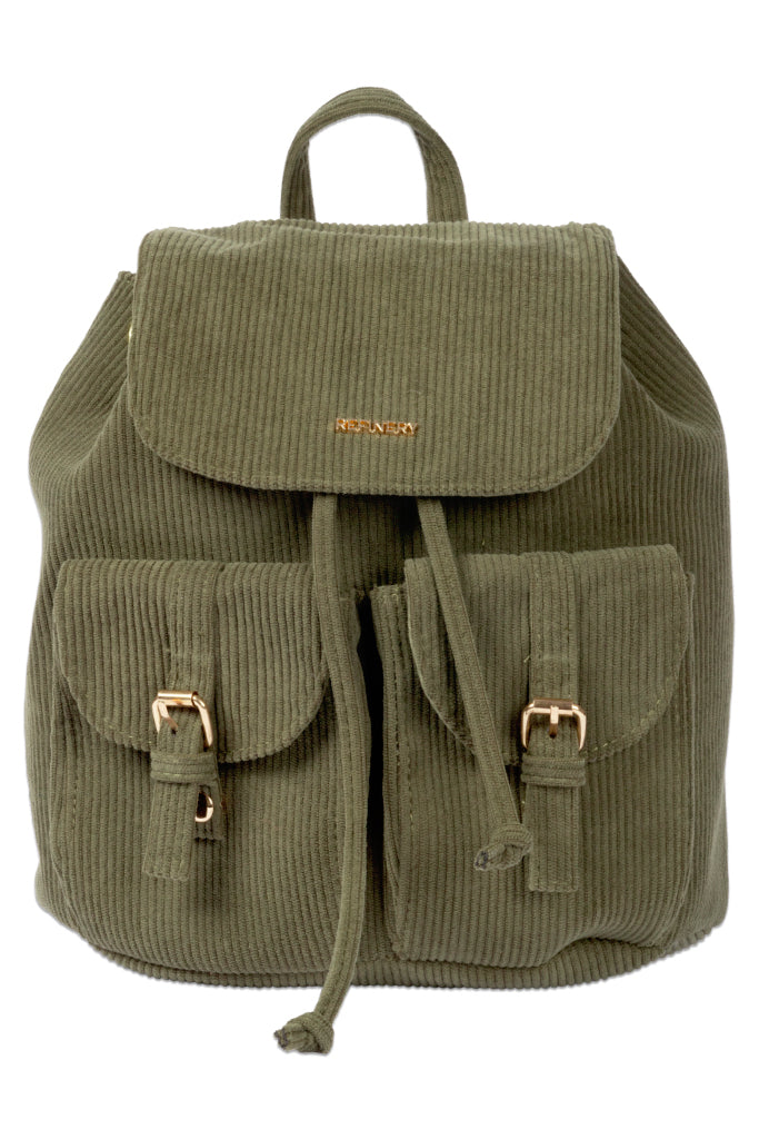 Corduroy Backpack _ 157402 _ Fatigue