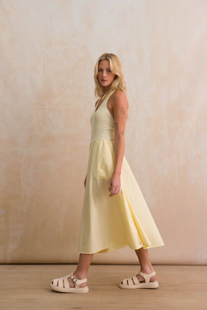 Knit Halterneck Midi Dress