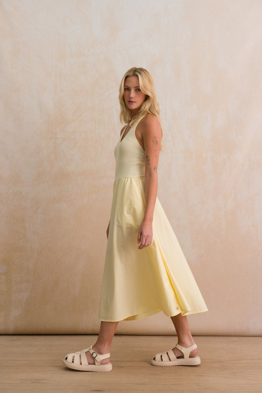 Knit Halterneck Midi Dress