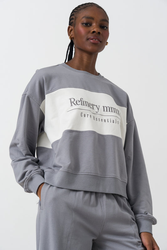 Colour Block Sweat Top