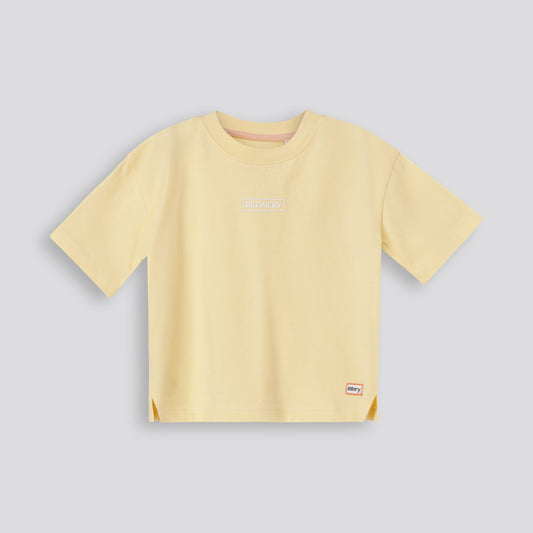 Girls Boxy Slit Hem Tee