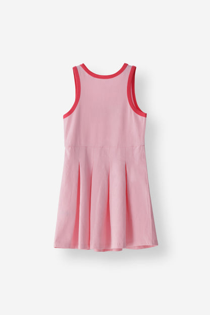 Fitted Pleated Ringer Dress