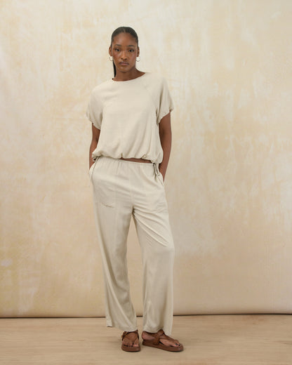 Wide Leg Drawstring Pants