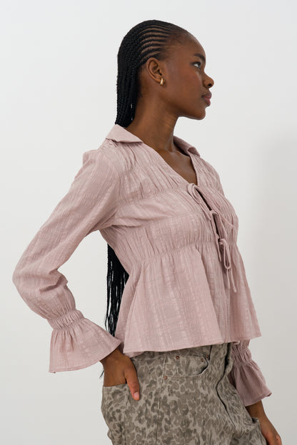 Textured Sheer Blouse