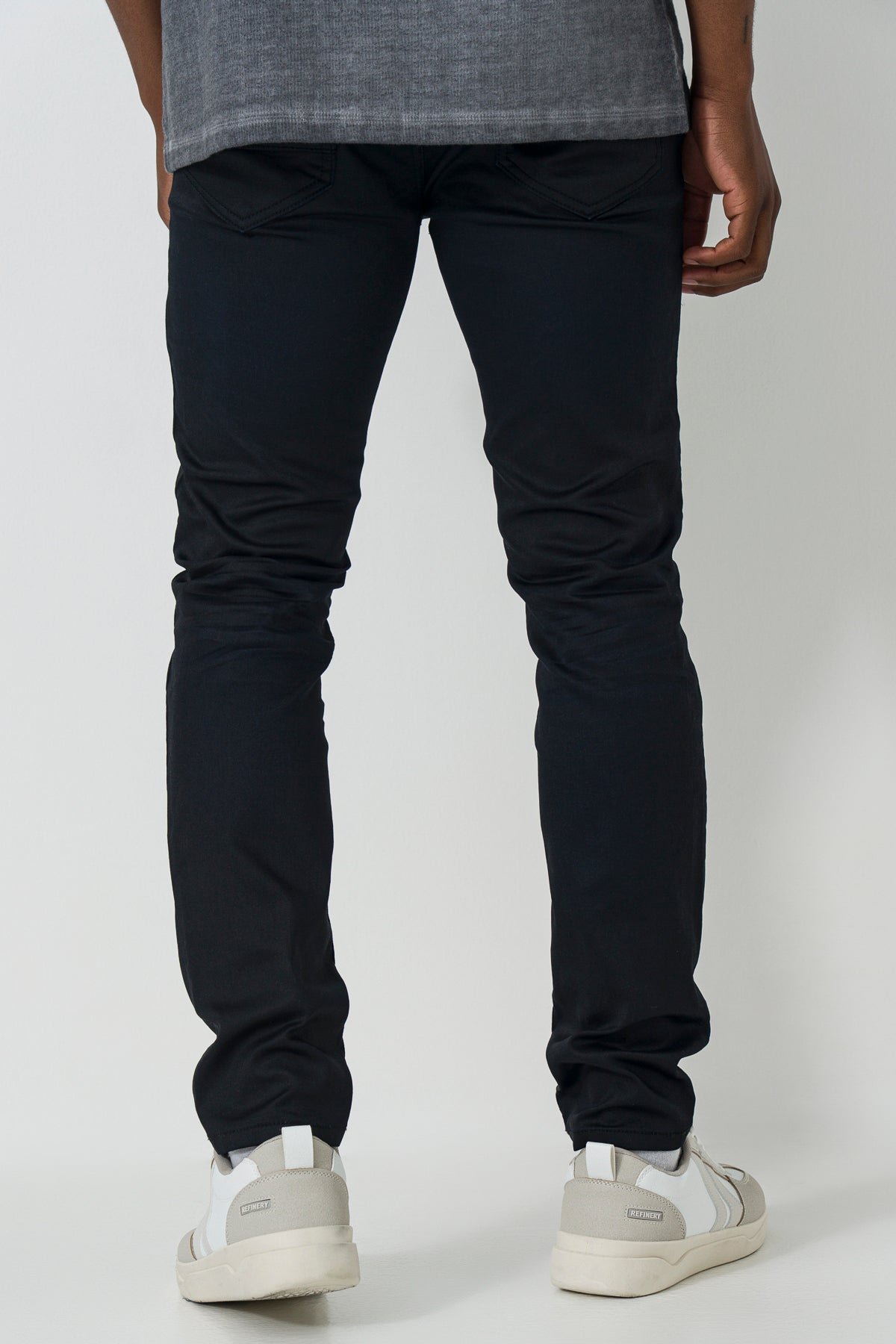 Coated Denim Skinny Jeans