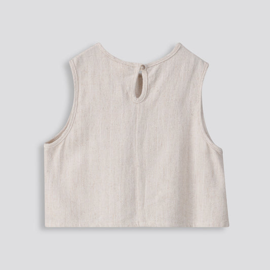 Girls Linen-Like Top
