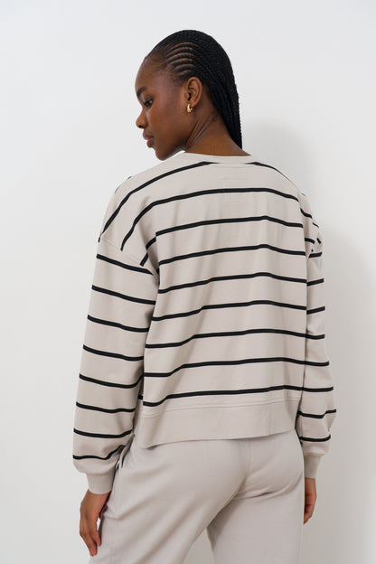 Cropped Crew Neck Sweat