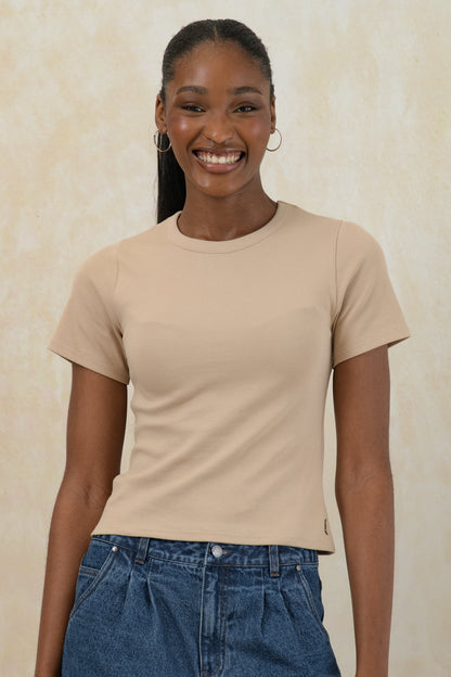 Fitted Ribbed T-Shirt