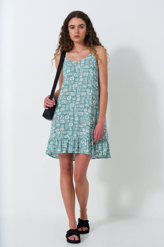 Frill Hem Strappy Dress