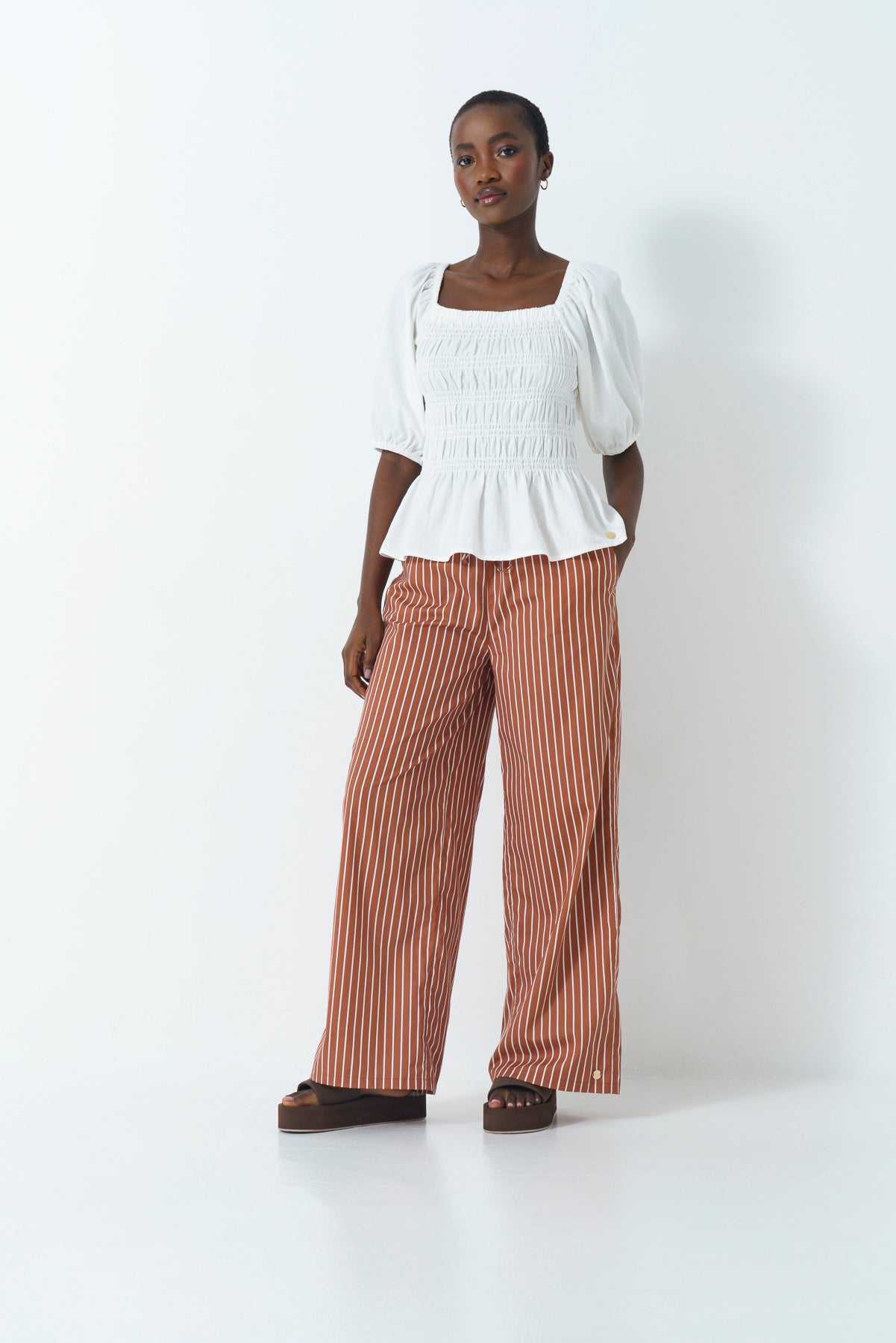Poplin Wide Leg Pants