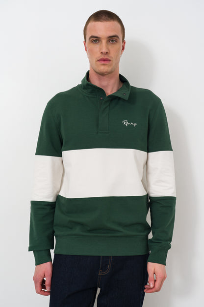 Colour Block High Neck Sweat