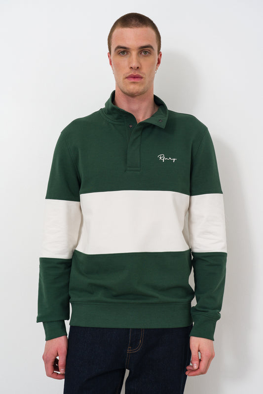 Colour Block High Neck Sweat