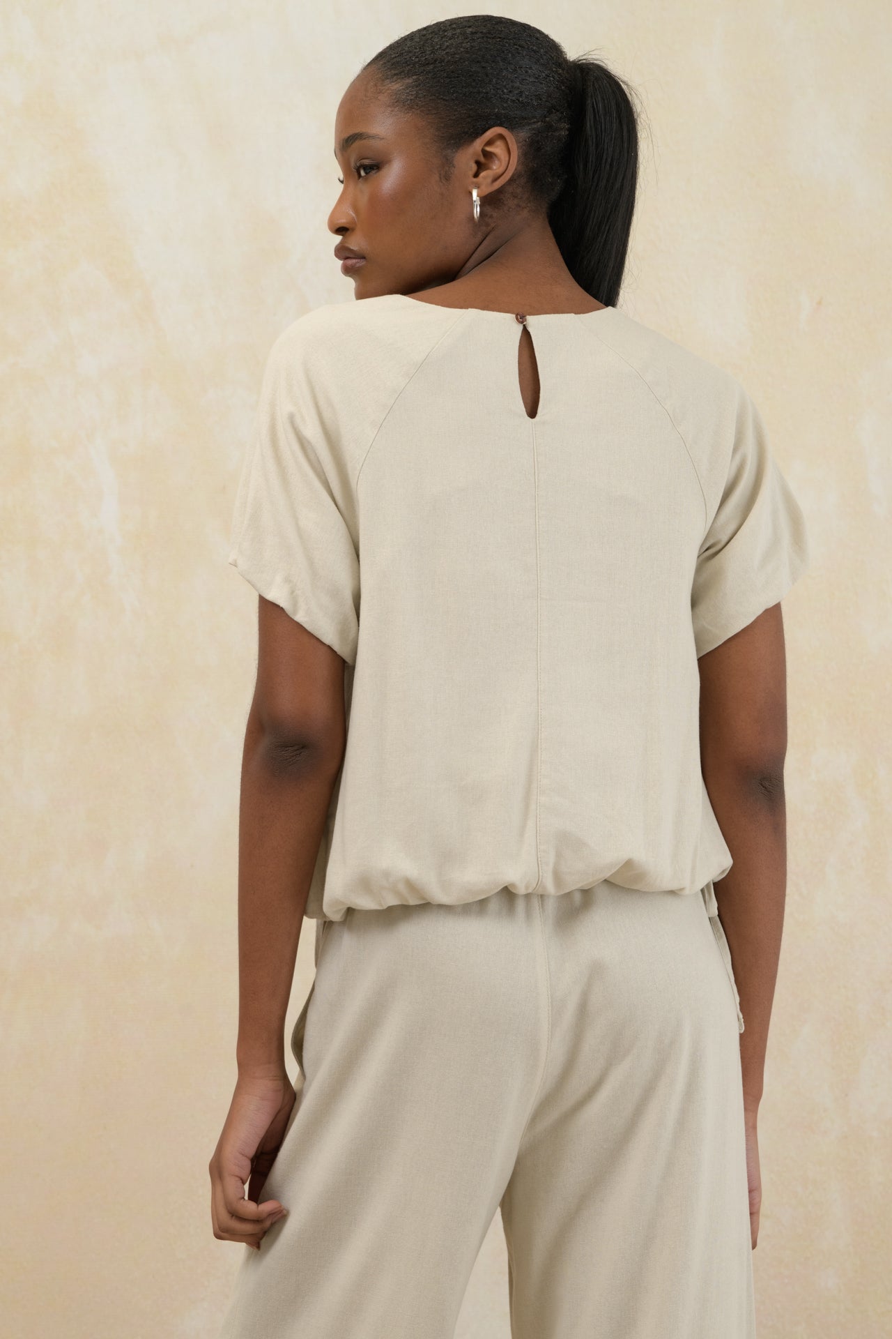 Relaxed Fit Bubble Hem