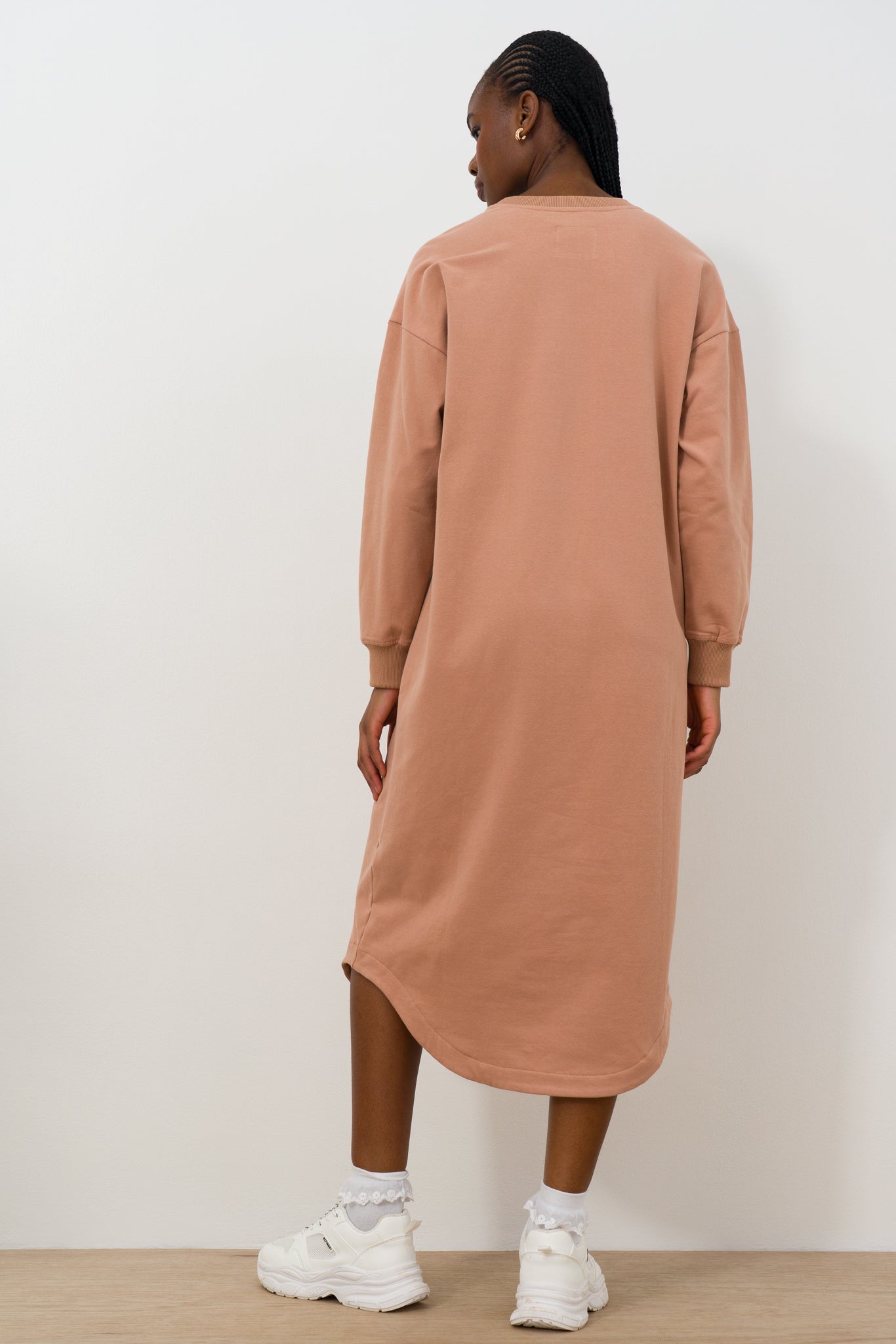 Scoop Hem Sweat Dress