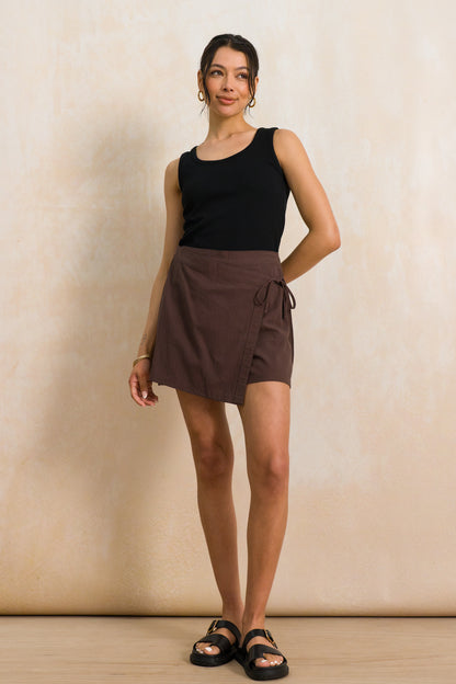 Diagonal Wrap Skorts