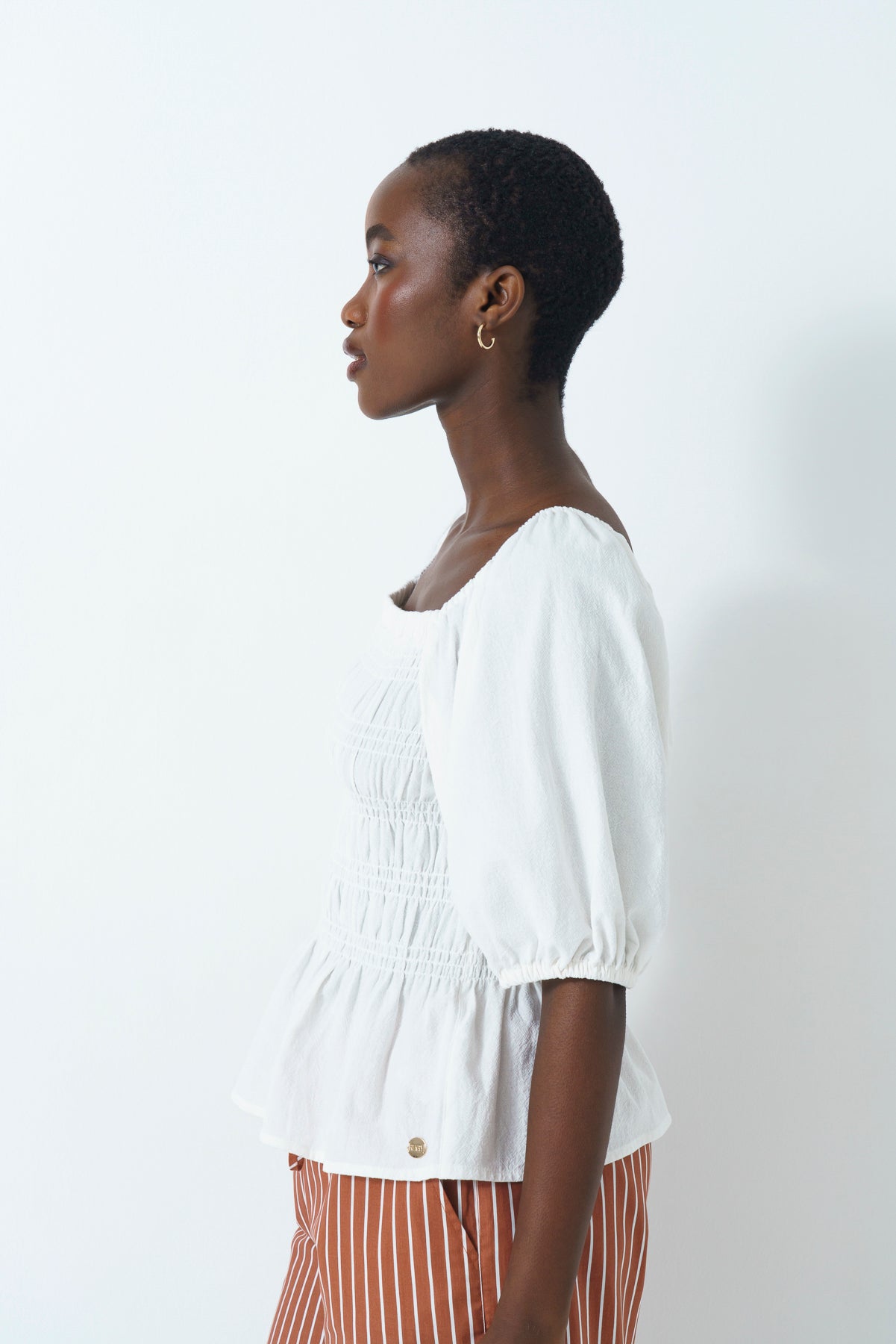 Shirred Bodice Top