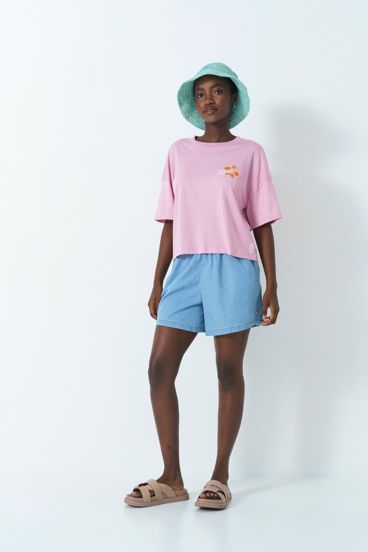 denim-skort