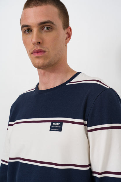 Striped Crew Sweat