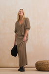 Knit Column Maxi Skirt