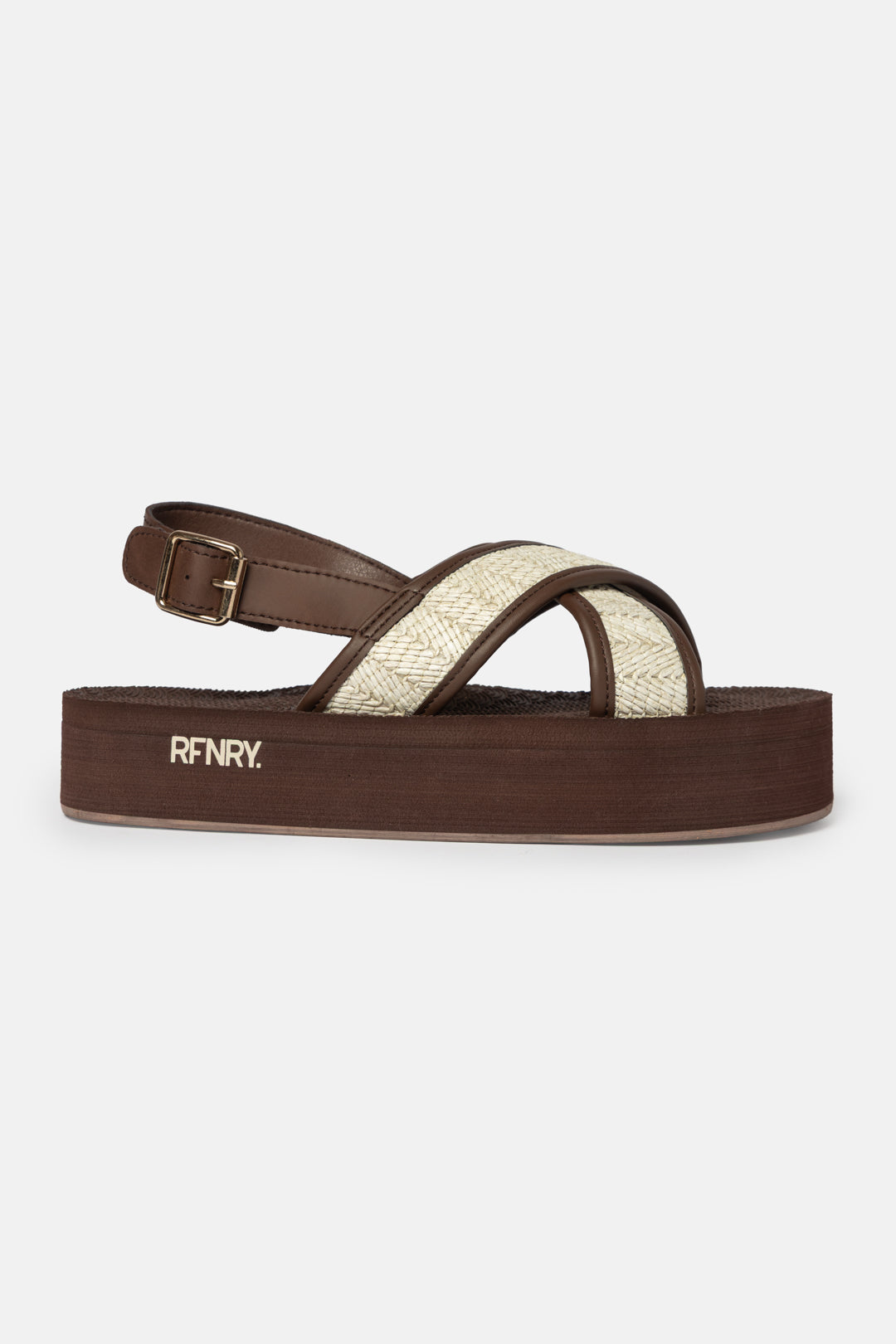 Platform Raffia Slingback Sandals
