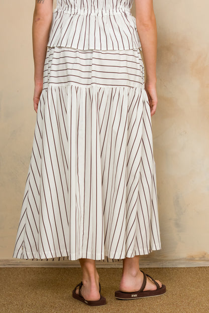 Basque Waist Flare Skirt