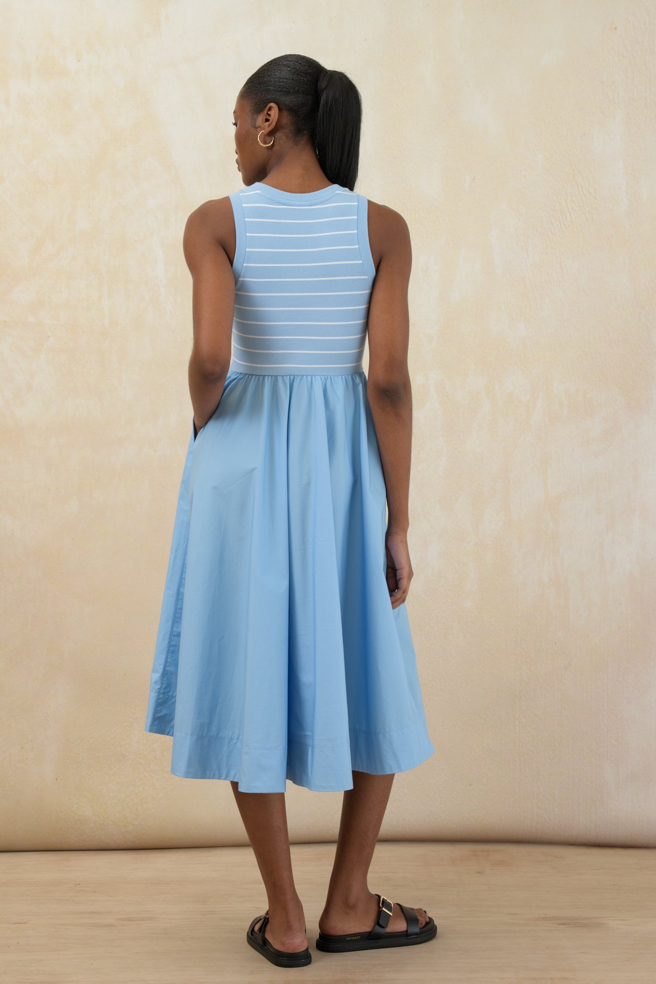 Fit And Flare Combo Dress