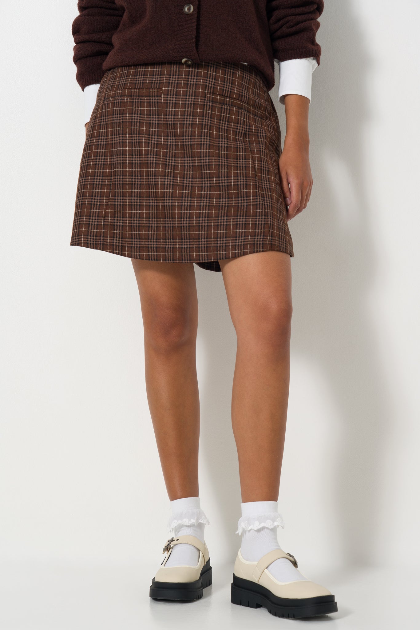 Checked-Skort