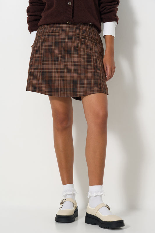 Checked Skort