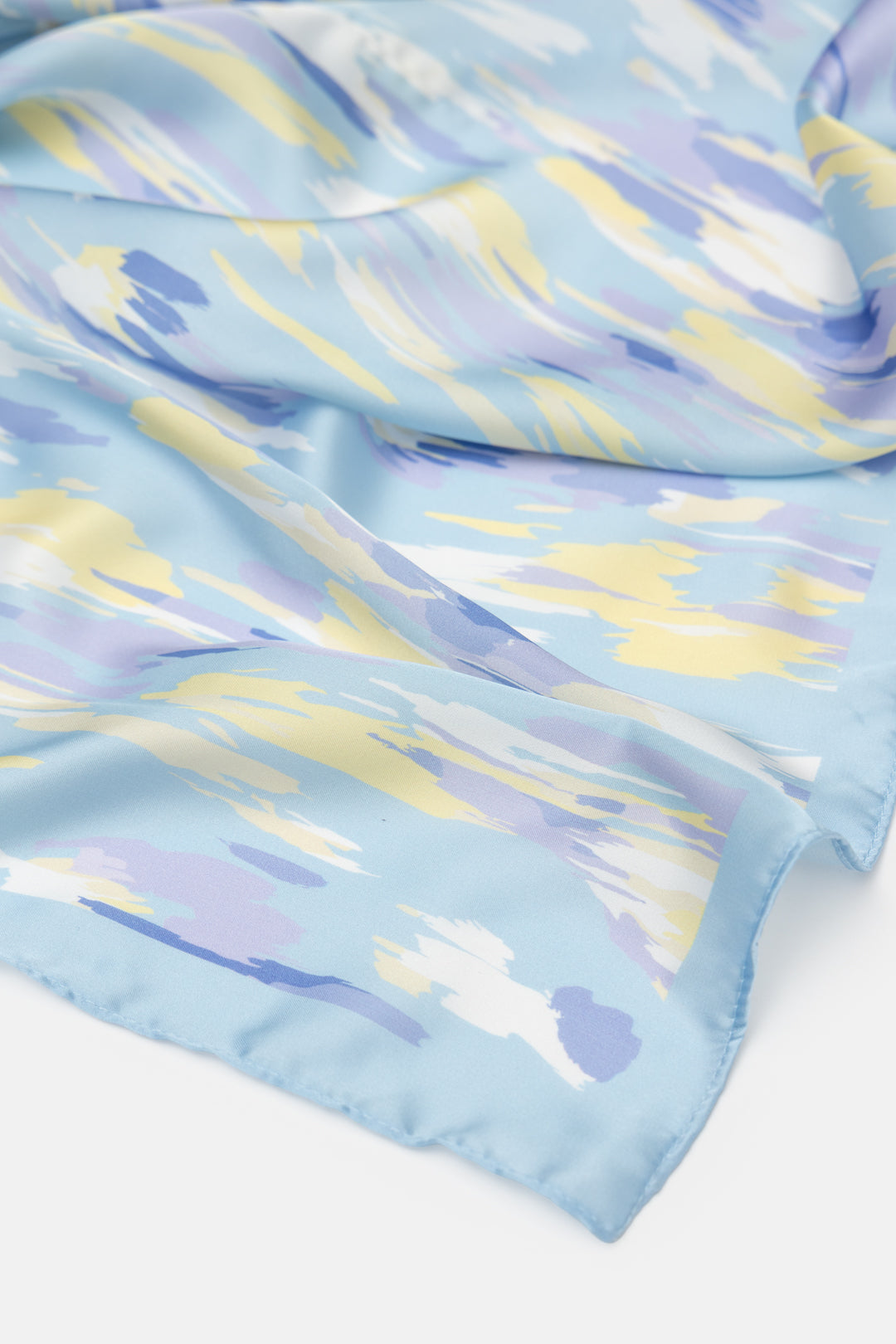 Abstract Print Satin Scarf
