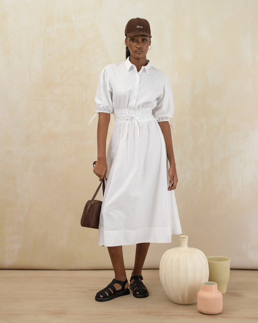 Elasticated Waist Shirt Dress