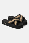 Patterned Woven Platform Slide