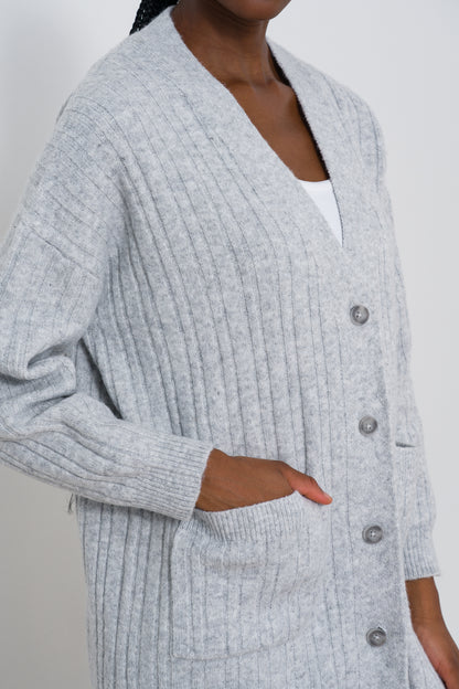 Wide Rib Longer Cardigan