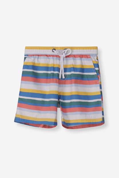 Boys Stripe Pool Shorts