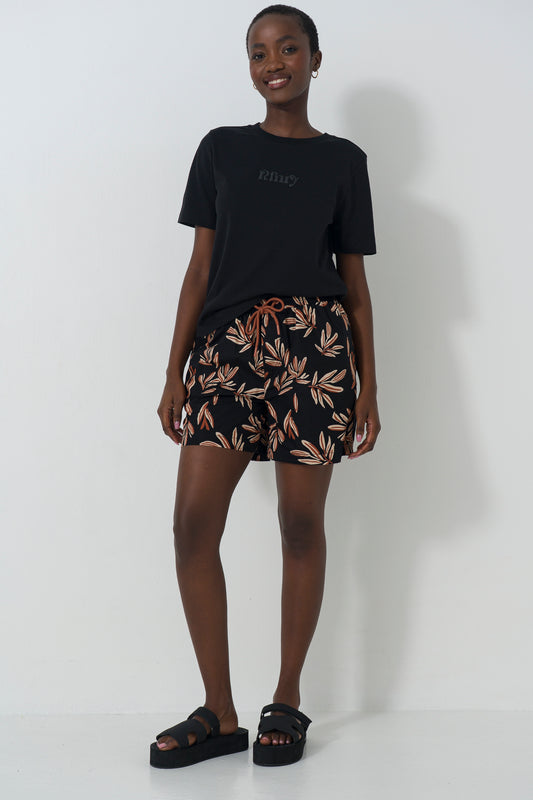 Leave Print Shorts