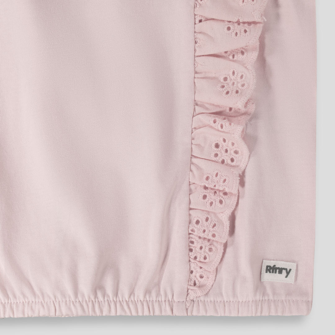 Girls Frill Tee Light Pink