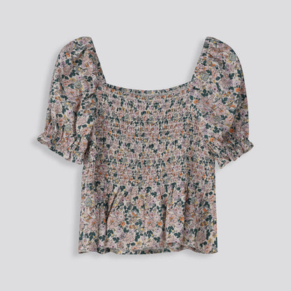 Girls Puff Sleeve Top