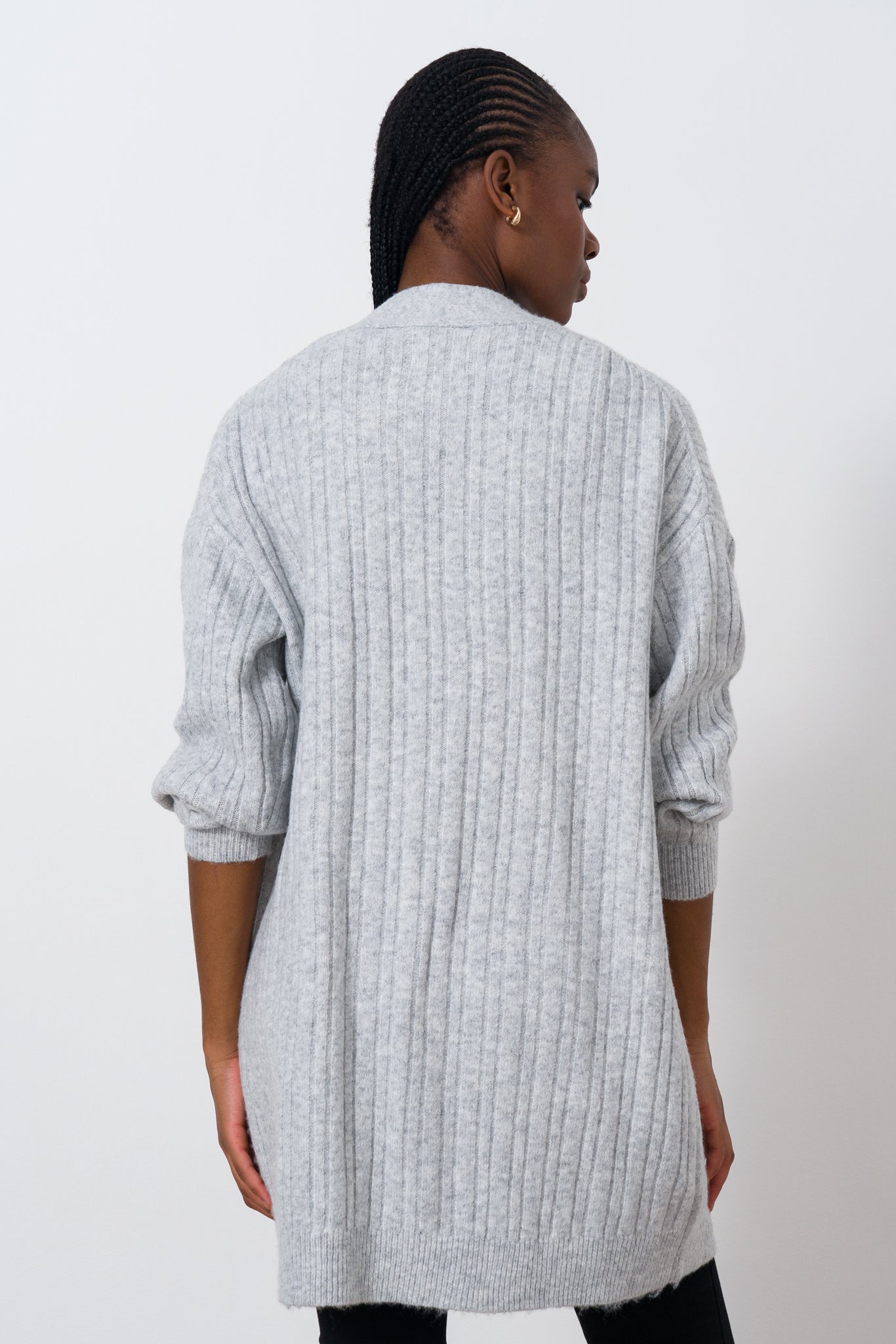 Wide Rib Longer Cardigan