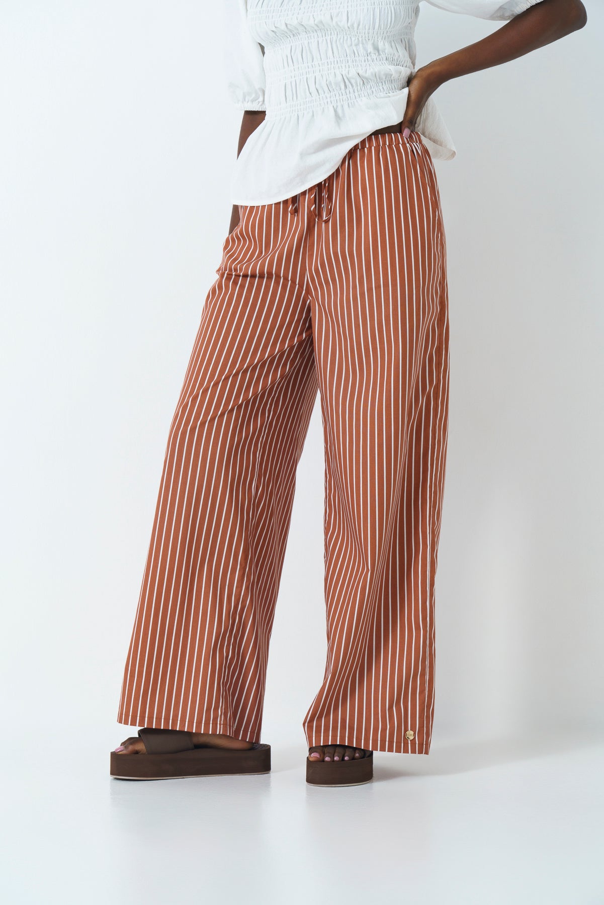 Poplin Wide Leg Pants