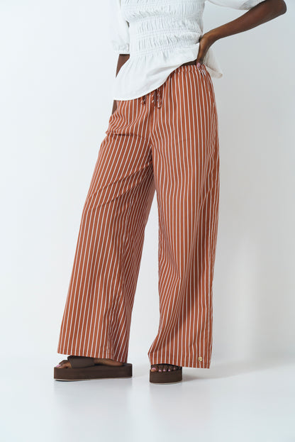 Poplin Wide Leg Pants