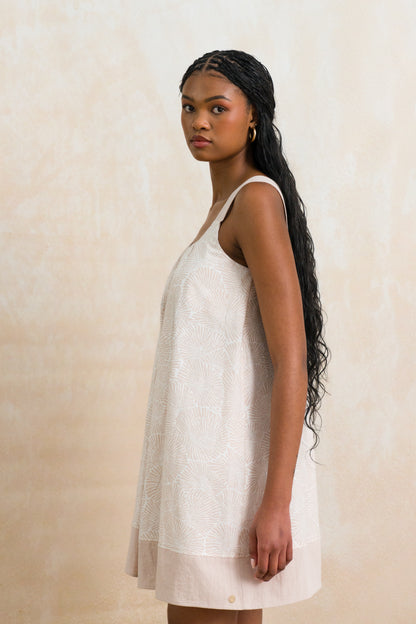 Scoop Neck A-Line Short Dress