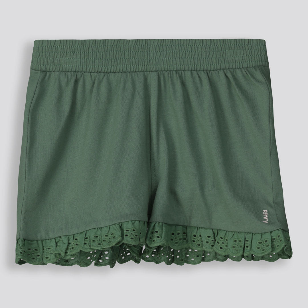 Girls Anglaise Hem Shorts