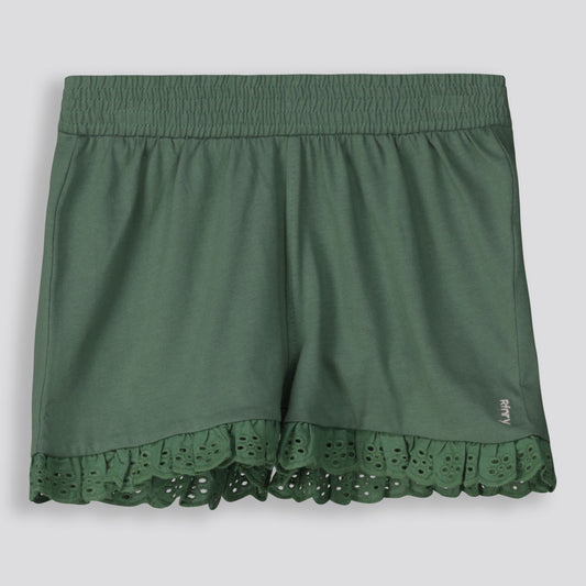 Girls Anglaise Hem Shorts