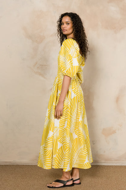 Square Neck Puff Sleeve Dress
